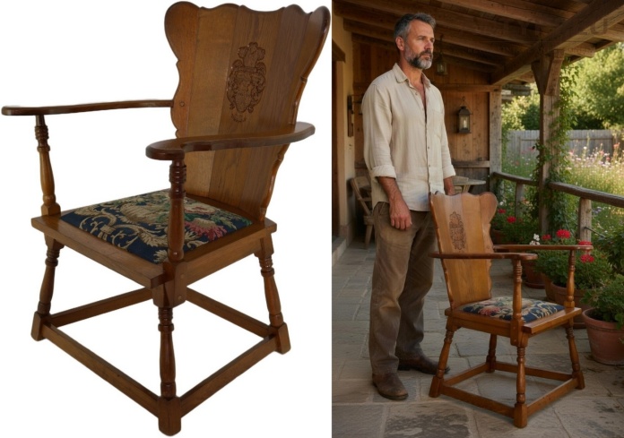 dębowe krzesła tarasowe